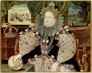 Portræt af dronning Elizabeth I af England, kendt som Armada-portrættet, ca. 1588 (olie på panel)
