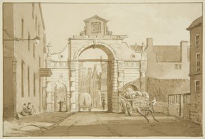 Temple Gate (blyant og akvarel på papir) af Marcus H. Homes
