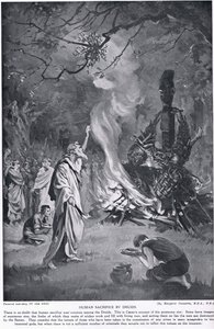 Druidernes menneskeofringer, illustration fra 