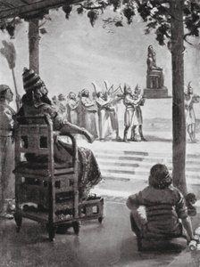 Nytårsdag i Babylon, 680 f.Kr (litografi)