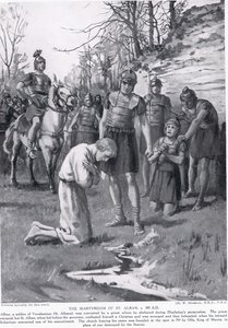 The Martyrdom of St. Alban, illustration fra 