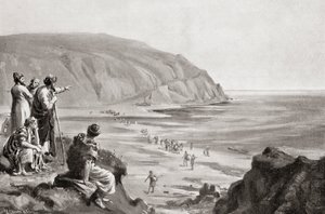 Fønikernes ankomst til Middelhavets østlige bredder, ca. 1500 f.Kr., fra Hutchinson