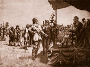 Caractacus before Claudius, illustration fra 