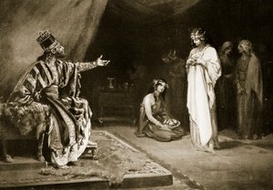 Ægteskab mellem assyrisk prinsesse og Kara-Indash, kongen af Babylon, illustration fra 