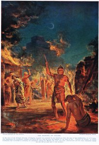 Afbrændingen af Lagash, illustration fra 