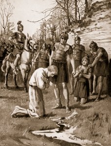 Albans martyrium, ca. 303, illustration fra 