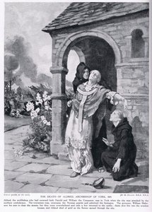 Aldreds død, ærkebiskop af York AD1069 af Margaret Dovaston