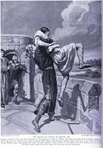 Conan af Rouens død AD1090 af Margaret Dovaston