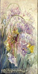 Joy Bells Ring (akvarel om bord) af Margaret E. Bayliss