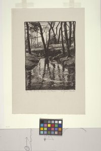 The Brook in Spring, Pine Manor (litho) af Margaret Jordan Patterson
