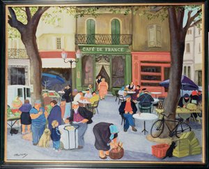 Cafe, Provence (olie på lærred)