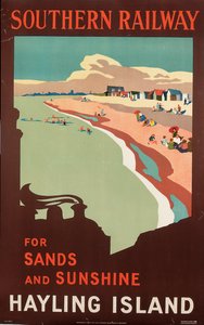 Hayling Island, plakat, der reklamerer for Southern Railway