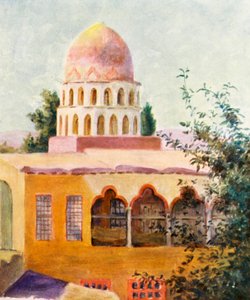 Moské, Damaskus (farvelitografi)