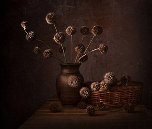 Jordfarvede tørrede blomster af Margareth Perfoncio