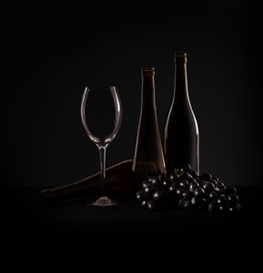 Elegant vin-stilleben