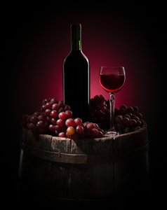 Elegant vin-stilleben
