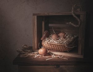 Æg i rustik andekurv af Margareth Perfoncio