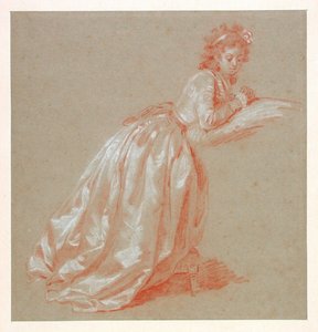 Ung kvinde knælende af Marguerite Gerard