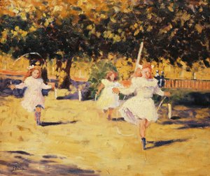 Piger hopper reb af Marguerite Rousseau