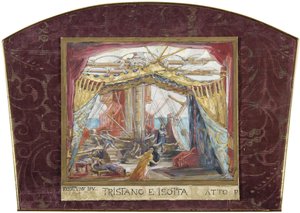 Scenografi til operaen Tristan og Isolde af R. Wagner af Marià Fortuny