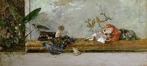 Kunstnernes børn, María Luisa og Mariano, på den japanske salon, 1874