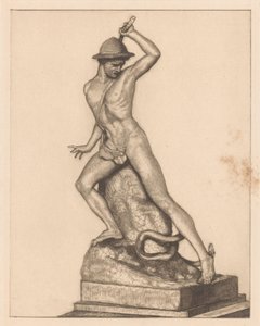 Skulptur af en hyrde med en slange af Maria Arnoldina van Hove