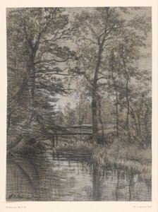 Dam i skoven af Maria Bilders van Bosse (signed by artist)