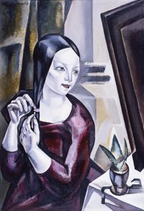 Kvinde foran et spejl, 1922