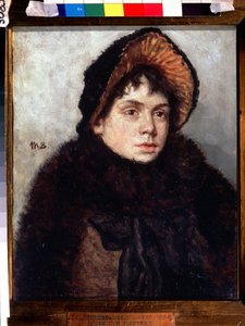 Selvportræt. Maleri af Maria Konstantinovna Bashkirtseva (1860-1884). Olie på lærred, 35 x 27 cm. 1800-tallet russisk kunst. Statens Tretyakov-galleri, Moskva.