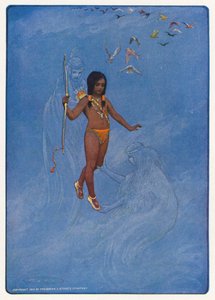Illustration til Hiawatha af Longfellow (farvelitografi)