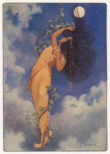 Illustration til Hiawatha af Longfellow (farvelitografi)