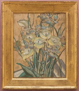 Iris og calla-liljer af Maria Oakey Dewing