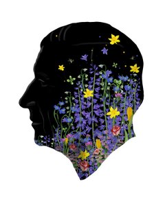 Kong Karl III, blomsterportræt fra kroningen, 2023 (akvarel, digital) af Marianna Kulukundis