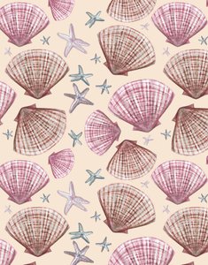 Whitstable Seashells, Antique Hue, 2020 (akvarel på papir)