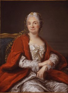 Marie Therese Rodet Geoffrin, saloniere francaise - Portræt af Madame Geoffrin (1699-1777), af Loir, Marianne (1715-1769). Olie på lærred, ca 1760. Privat samling af Marianne Loir