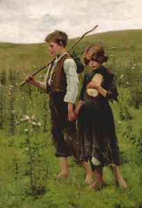 Hjemløs, 1885 af Marianne Stokes
