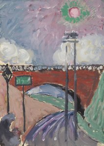 Bro nær Lausanne (Pont de Gergovie) af Marianne von Werefkin