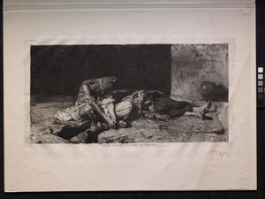 Araber, der våger over sin vens krop af Mariano Fortuny y Marsal