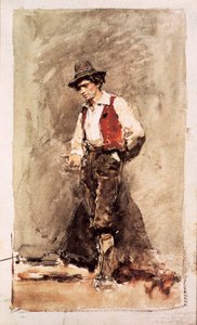 Calabrisk. Akvarel af Mariano Fortuny (1838-1874). 1868. Barcelona. Cataloniens nationalmuseum for kunst.