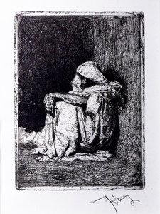 Siddende araber af Mariano Fortuny
