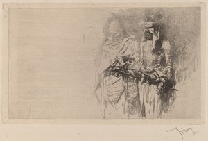 Croquis (to arabiske figurer) af Marià Fortuny