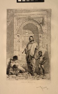 Marokkansk familie, 1862. af Mariano José María Bernardo Fortuny y Carbó