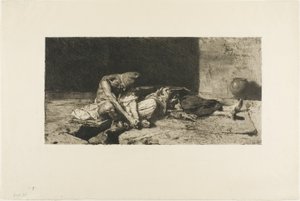 Araber ser på sin vens lig af Mariano Fortuny y Marsal