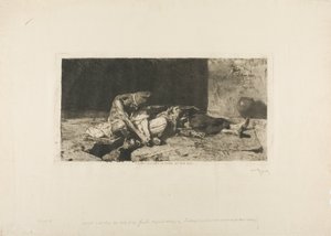 Araber ser på sin vens lig af Mariano Fortuny y Marsal