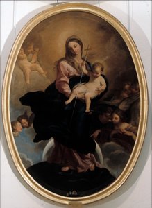 Madonna og barn,18. århundrede (maleri) af Mariano Salvador de Maella