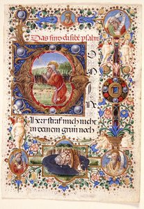 Fru 11-2001: Enkelt blad fra en florentinsk timebog, slutningen af det 15. århundrede (vellum) af Mariano de Buono di Jacopo
