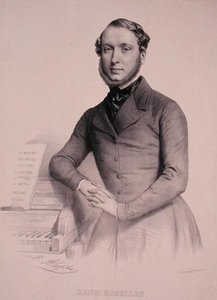 Portræt af Henri Rosellen (1811-76) (gravering) af Marie Alexandre (after) Alophe