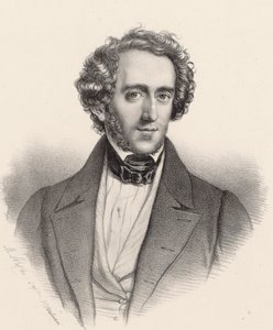 Portræt af pianisten og komponisten Felix Mendelssohn Bartholdy 1809-1847.