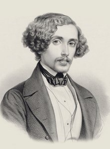 Portræt af pianisten og komponisten Julius Schulhoff 1825-1898, 1850.