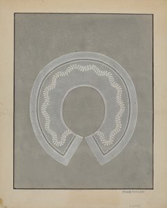 Broderet hørkrave, ca. 1936.